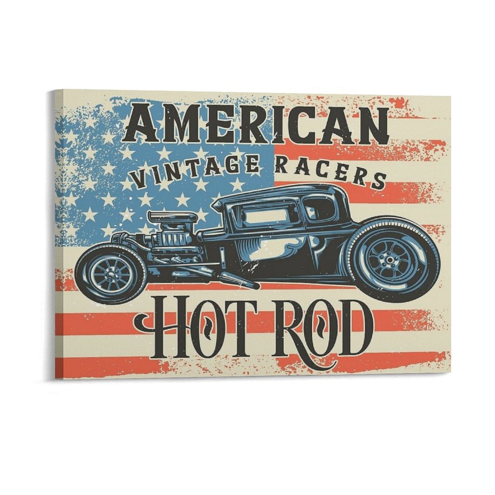 Home Cinema Wall Design - Peinture sur toile américaine Hot Rod,