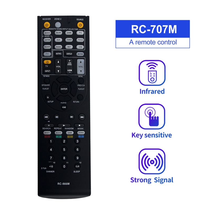 Onkyo Home Cinema - Télécommande ABS noir RC-707M, 1 pièce,