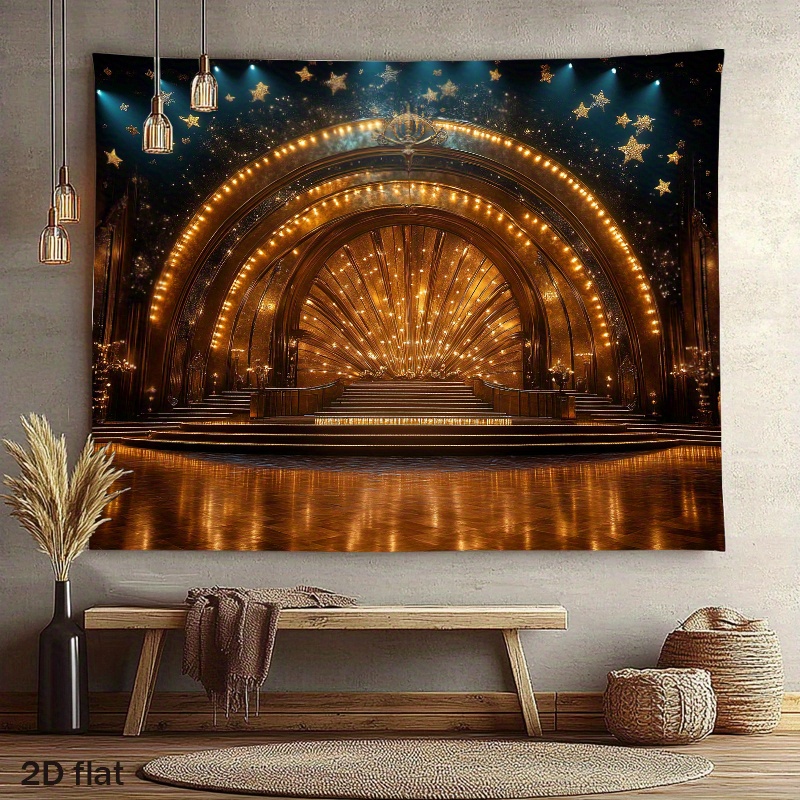 Home Cinema Wall Lights - Décoration Murale Scène de Théâtre Dorée
