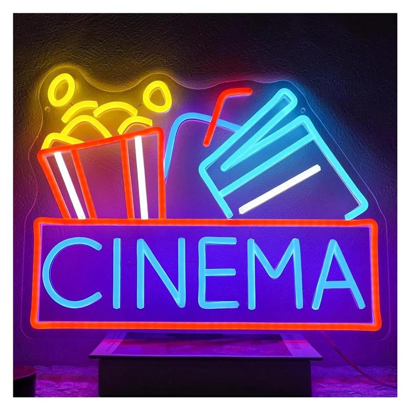 Home Cinema Wall Lights - Enseigne néon cinéma alimentée par USB,