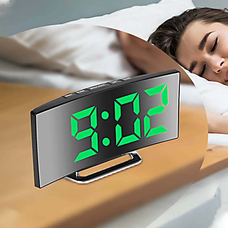 Home Cinema Screen - Réveil numérique LED avec écran incurvé,