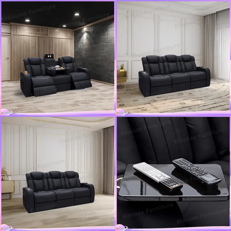 Home Cinema Recliners - Canapé inclinable en cuir pour cinéma
