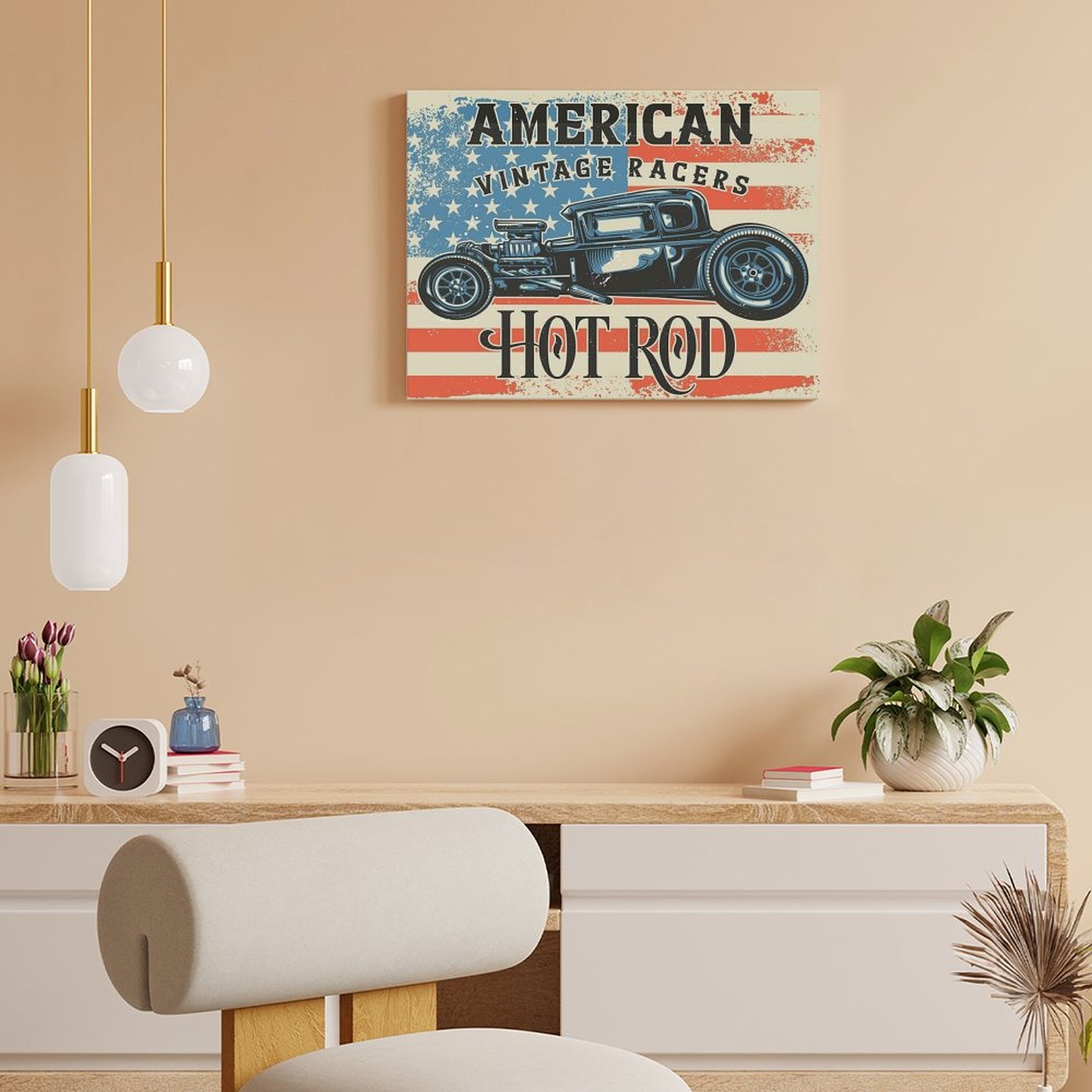 Peinture sur toile américaine  - Home Cinema Wall Design avis et prix