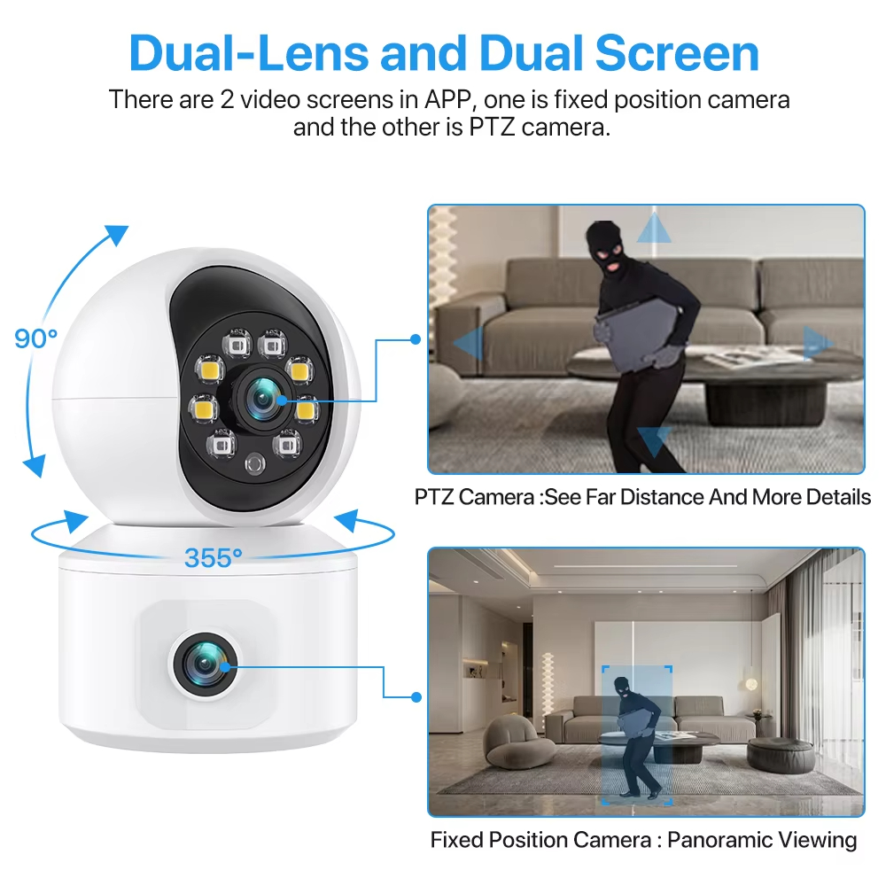 Caméra IP WiFi ICSEE 6MP à dou - Home Cinema Screen avis et prix