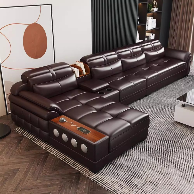Canapés de luxe en cuir vérita - Home Cinema In Small Room avis et prix