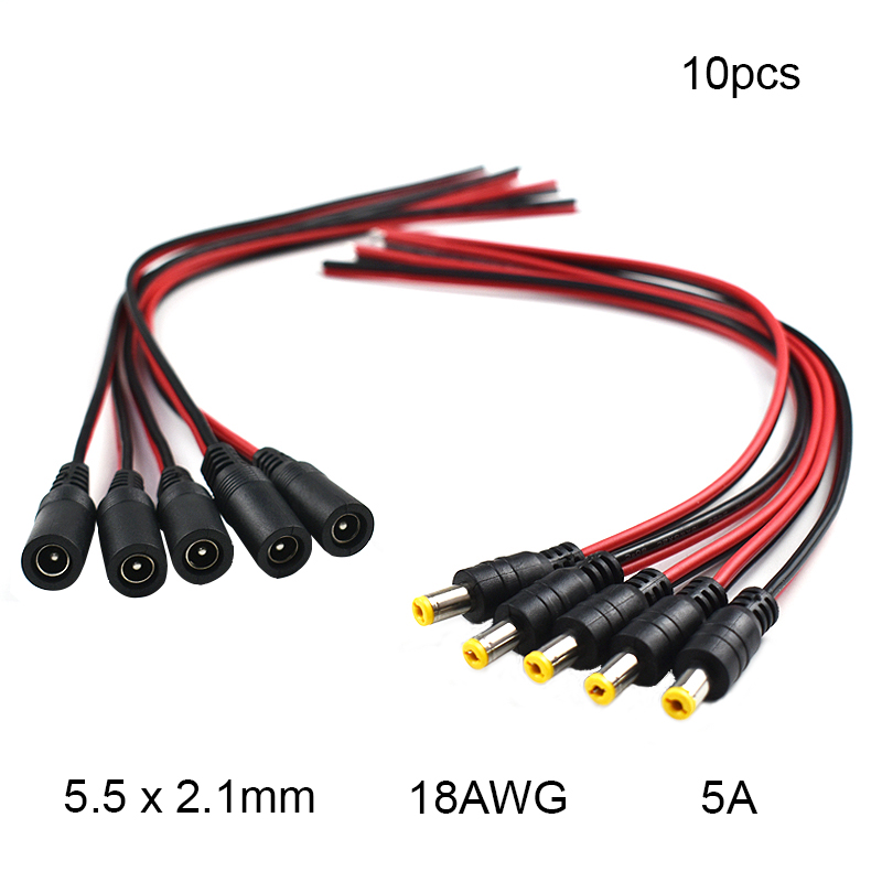 18 AWG 10 pièces 5.5x2.1mm pri - Ambient Light Strip Tv avis et prix