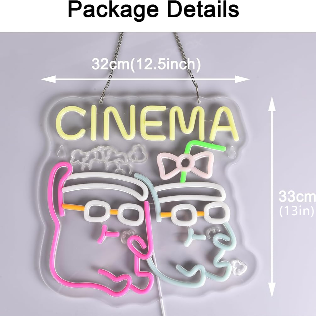 Enseigne néon LED Cinéma, Popc - Home Cinema Wall Lights avis et prix