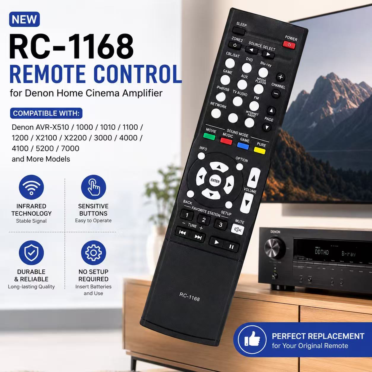 RC‑1168 Nouvelle télécommande  - Home Cinema Denon avis et prix