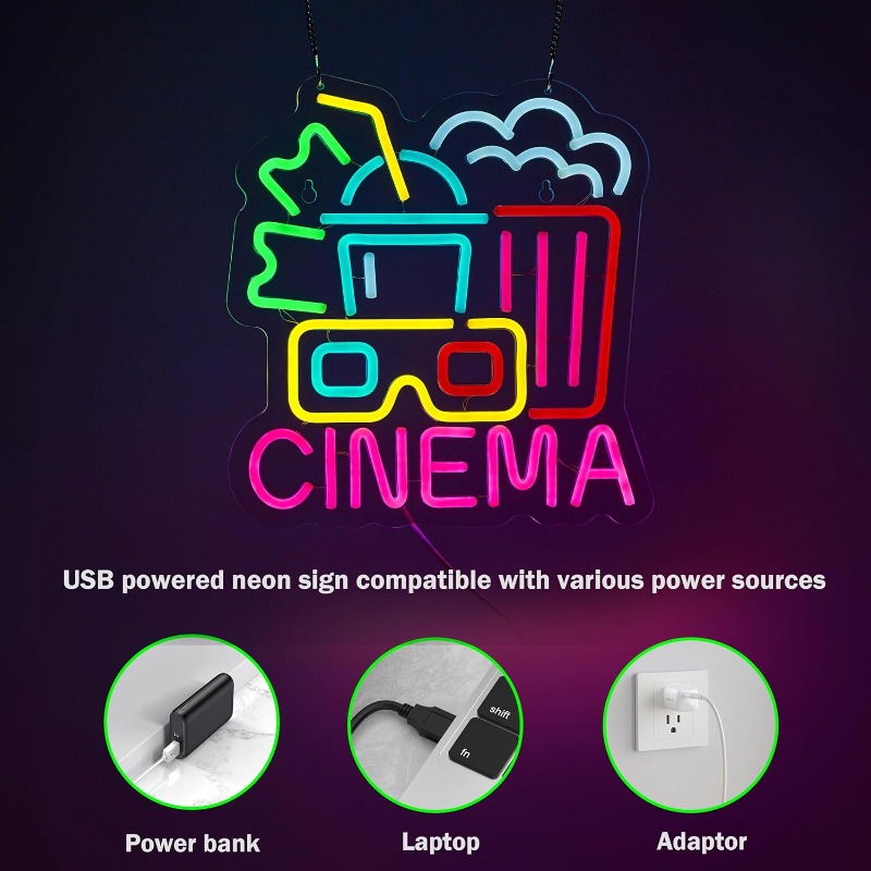 Enseigne au néon de cinéma, en - Home Cinema Wall Lights avis et prix