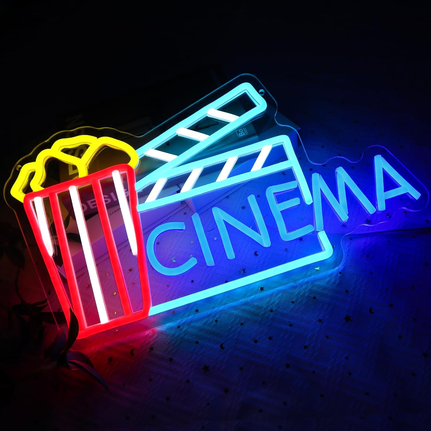 Lumière murale néon cinéma USB - Home Cinema Wall Lights avis et prix